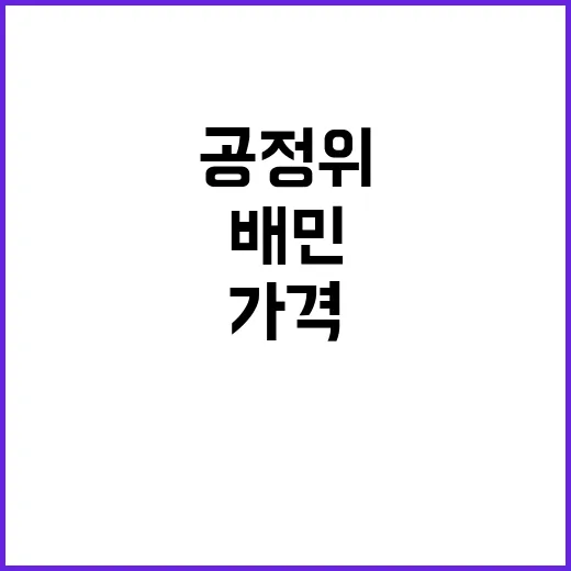 배민 입점사 가격·할인 통제? 공정위 조사!