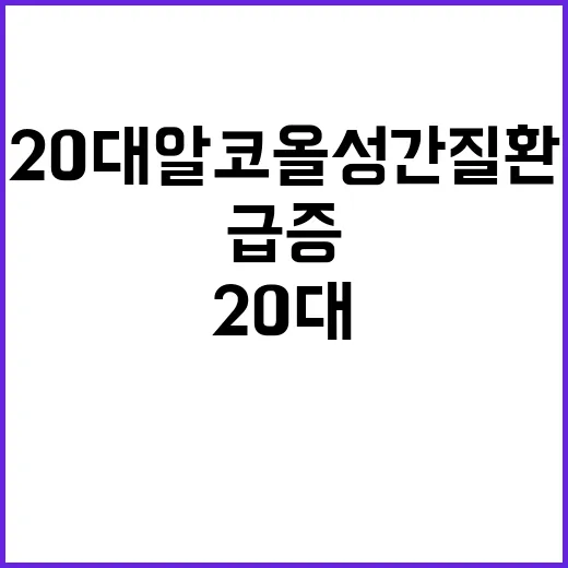 20대 알코올성 간질환 치료비 급증! 5년간 남성 130%↑