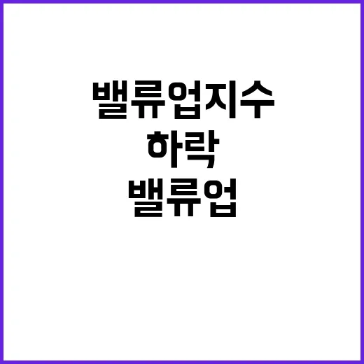 밸류업 지수 폭락 첫날부터 3% 하락!