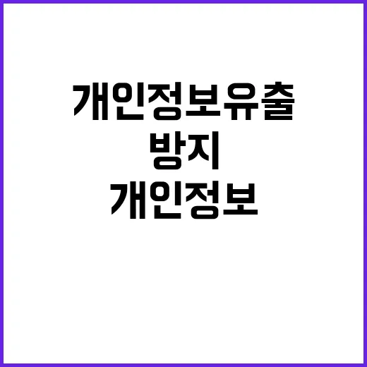 개인정보 유출 방지 필수 보호 수칙!