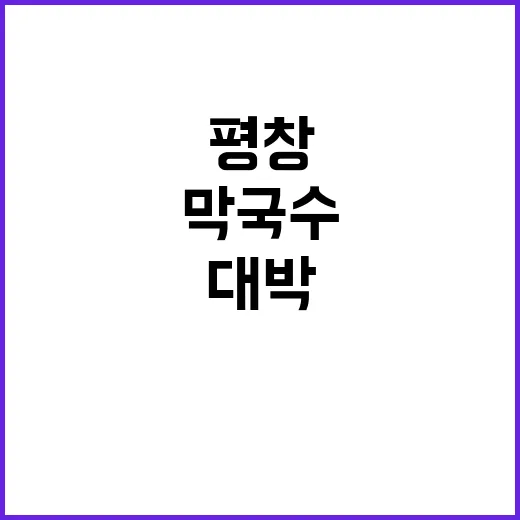 임영웅 평창 막국수…