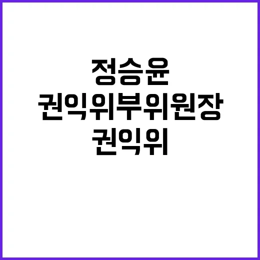 **정승윤 사직 권익위 부위원장의 결정**