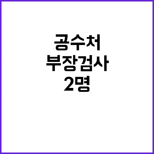 공수처 혼란 부장검사 사의로 4명 중 2명 공석