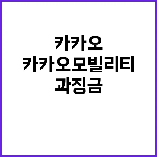 카카오모빌리티 과징…