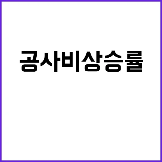 공사비 상승률 정부…