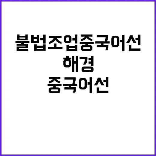 해경 불법 조업 중국 어선 대규모 단속!