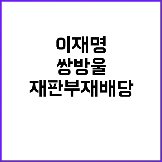 이재명 쌍방울 혐의 재판부 재배당 긴급 요청