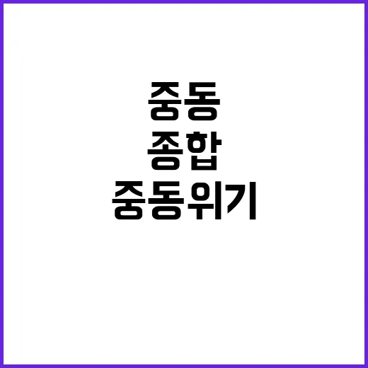 중동 위기 종합상황…