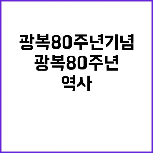 국가유산 광복 80주년 기념! 역사 전시의 비밀!