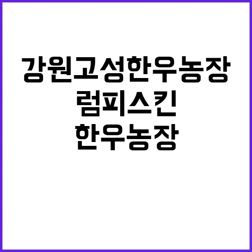 럼피스킨 대유행? …