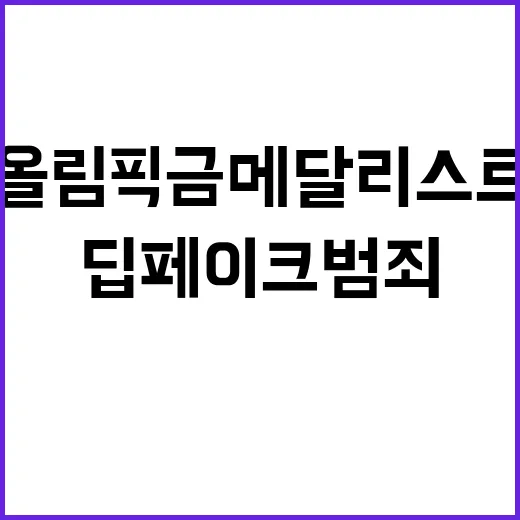 파리 올림픽 금메달…