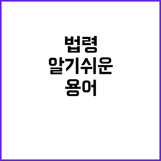 법령 용어 올해의 …