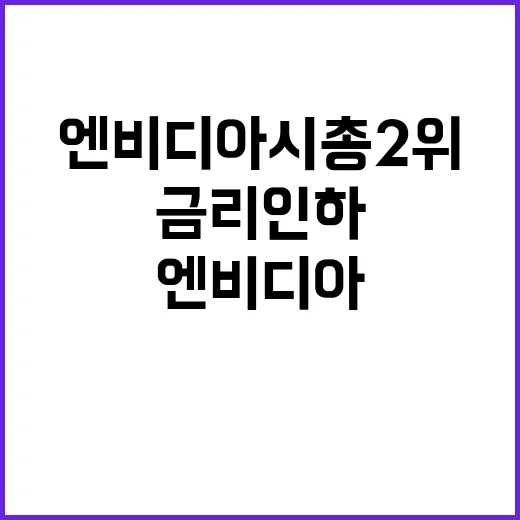 금리 인하 요구 엔비디아 시총 2위 다시 차지!