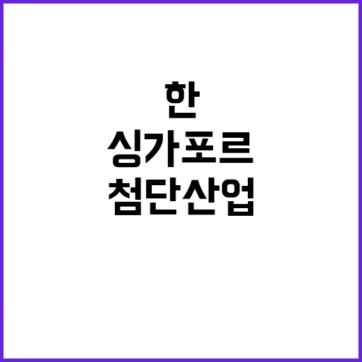 한싱가포르 정상회담 에너지 첨단산업 협력 강화!