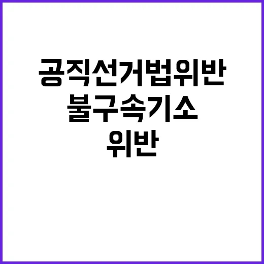 정봉주 전 의원 공직선거법 위반 불구속 기소!