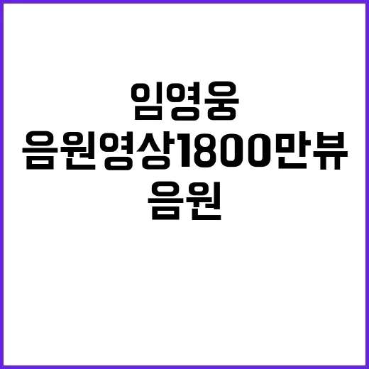 임영웅 음원영상 1800만뷰 기록의 인기 비결?