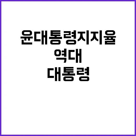 윤 대통령 지지율 …