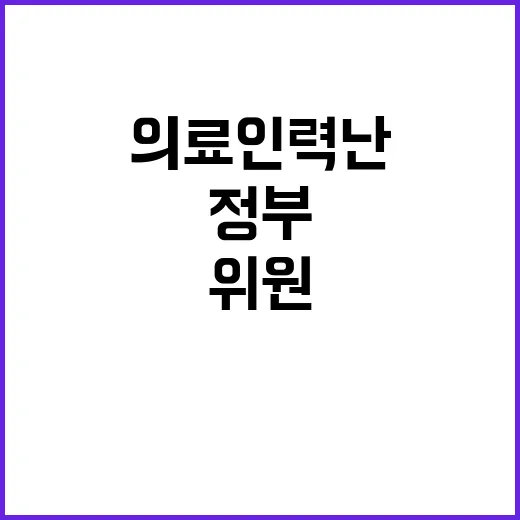 정부 의료 인력난 …