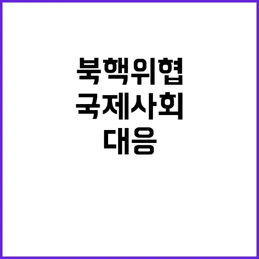 북핵 위협 국제사회의 단호한 대응 요구