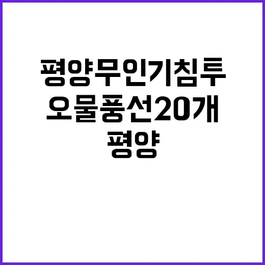 “평양 무인기 침투 오물풍선 20개 비밀 작전!”