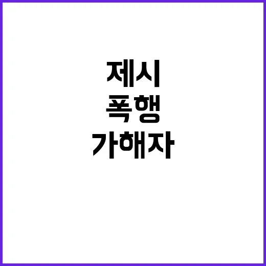 폭행 사건 제시의 입장과 가해자의 미스터리