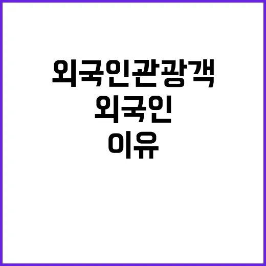 외국인 관광객 수도…