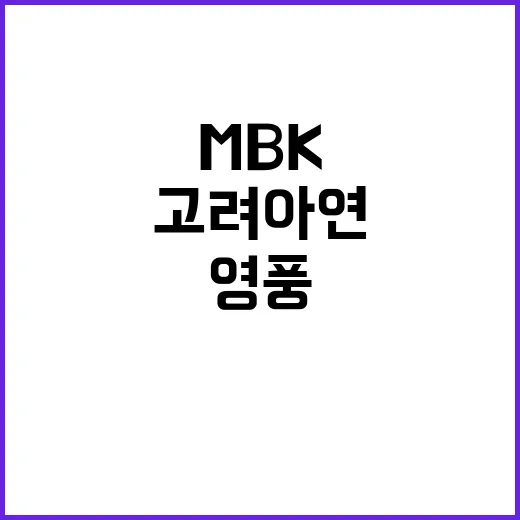 고려아연 주가 급변! MBK·영풍의 새로운 행보 주목