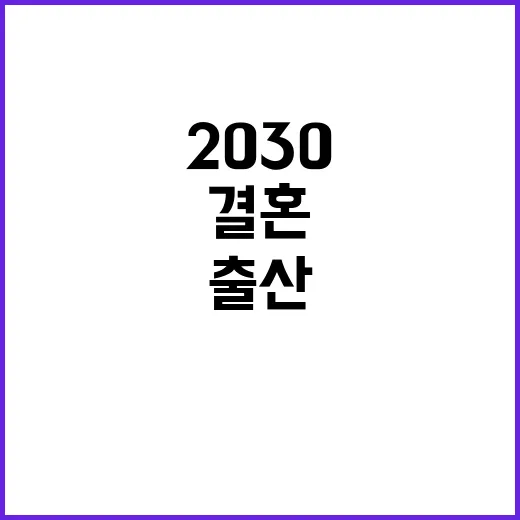 2030대 결혼·출산 증가 이유는?