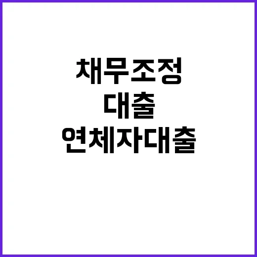 채무조정 요청 3000만 연체자 대출 구제 기회!