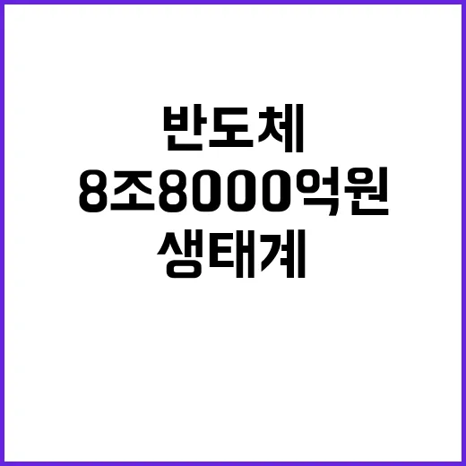 반도체 투자 8조 8000억 원 미래 생태계 강화!