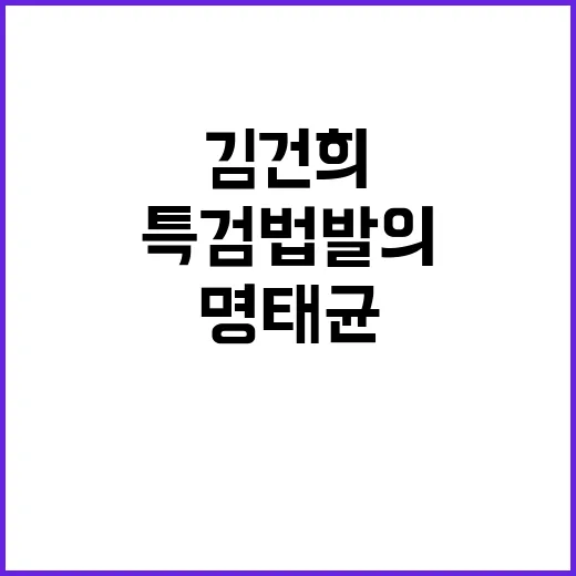 명태균 의혹 폭발 김건희 특검법 발의 임박!