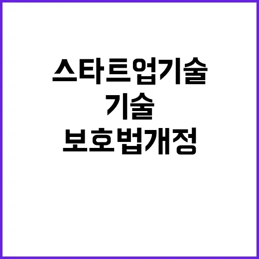 스타트업 기술 보호 법 개정으로 형벌 적용 추진