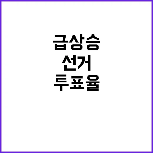 금정구청장 선거 충격의 투표율 급상승!