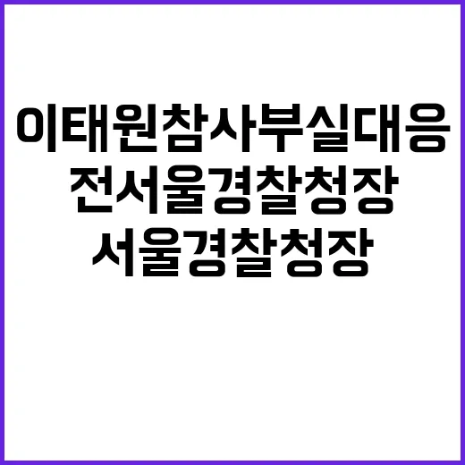 이태원 참사 부실 …