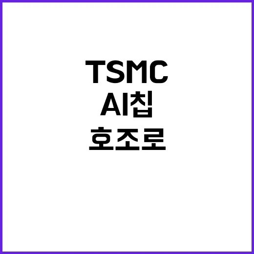 TSMC AI칩 매출 호조로 3분기 순이익 대폭 상승!