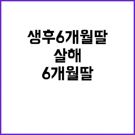 생후 6개월 딸 살…