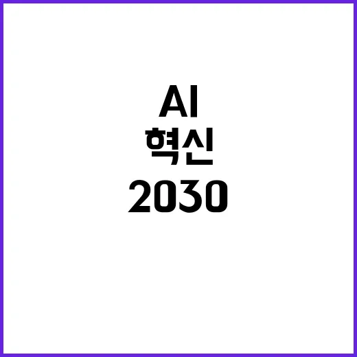 AI 개발 로드맵 600개 프로젝트 2030 혁신!