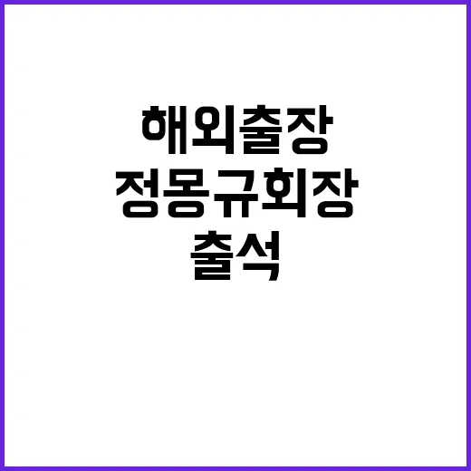 정몽규 회장 해외출…