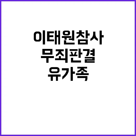 이태원 참사 무죄 …