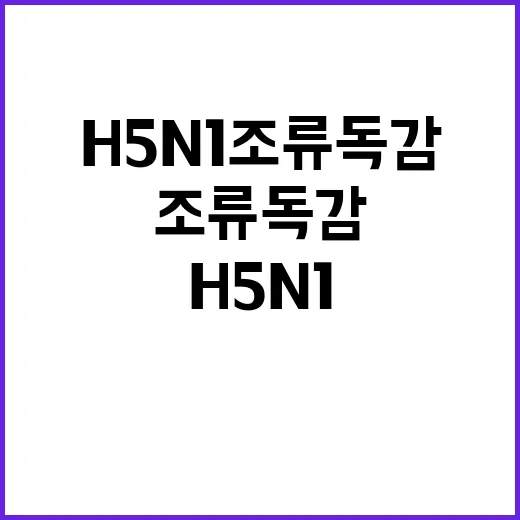 H5N1 조류독감 국내 최초 검출! 긴급 상황