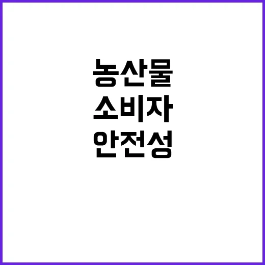 농산물 안전성 특별…