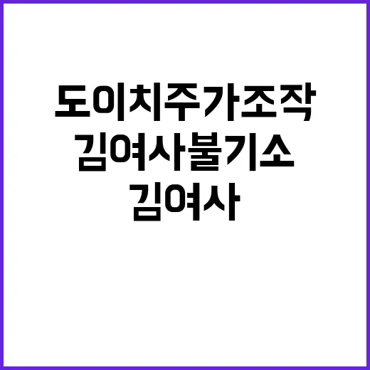 도이치 주가조작 의혹 김여사 불기소 결정!