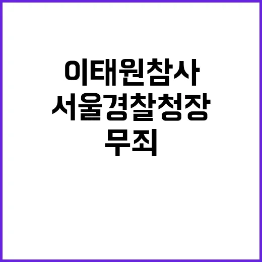 이태원 참사 서울경…