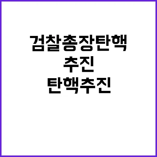 검찰총장 탄핵 추진…