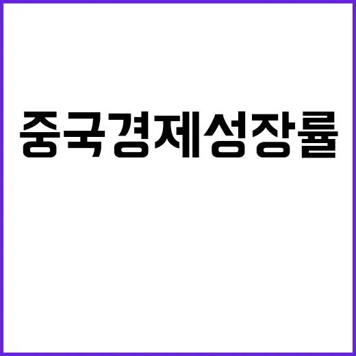 중국 경제 성장률 전망 초과 그러나 5% 달성 불확실