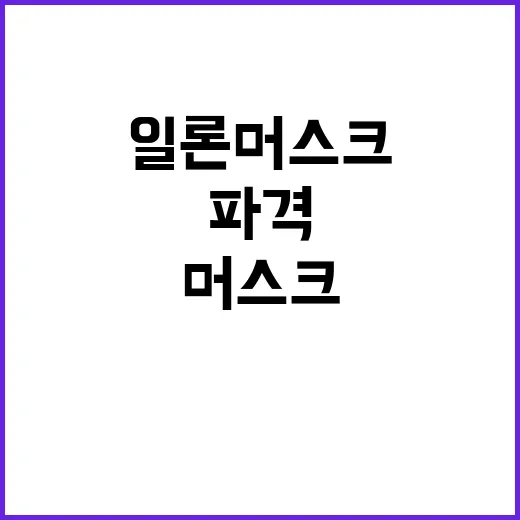 일론 머스크의 파격…