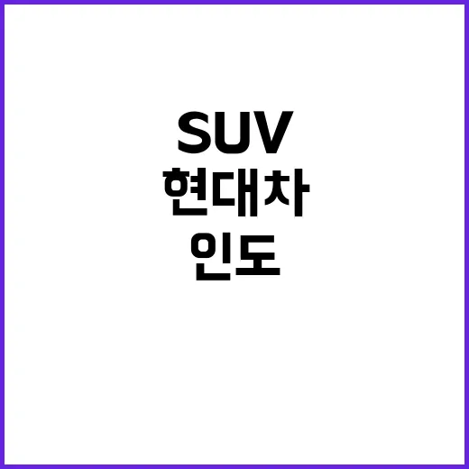 현대차 SUV 인도 시장 점령 비결 공개