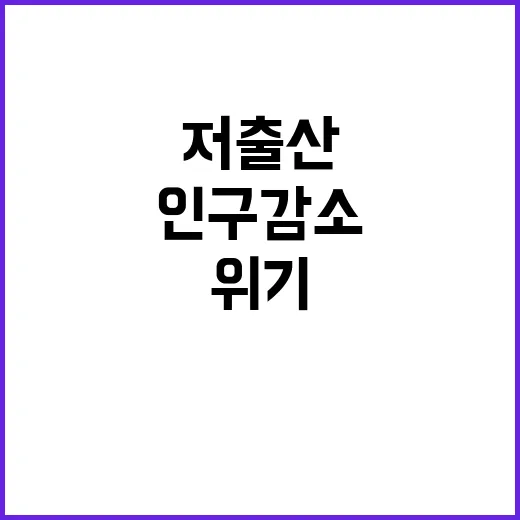 한국 저출산 위기 경제 성장률 충격! 인구 감소의 함정?