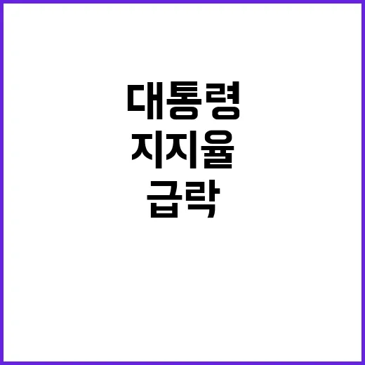 지지율 급락 대통령…