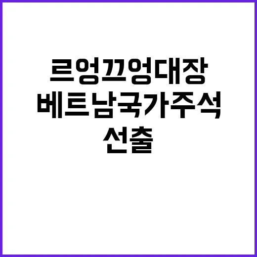 베트남 국가주석 르엉 끄엉 대장 선출의 비밀